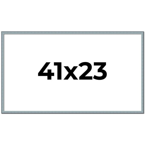 41x23 Frame Blue Scuffed Farm Board Solid Wood Picture Frame Width 0.75 Inches | Interior Depth 0.5
