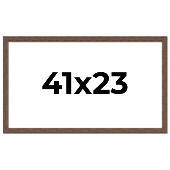 41x23 Frame Brown Farmhouse Solid Wood Picture Frame Width 1.5 Inches | Interior Frame Depth 0.5