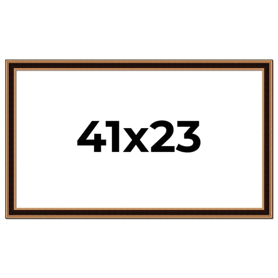 41x23 Frame Gold Brown Plein Air Vintage Solid Wood Picture Frame | 1.75 Inches Moulding Width |