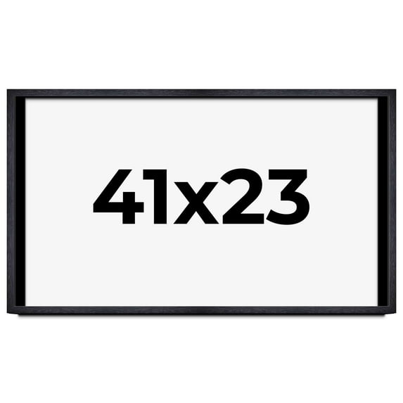 41x23 Shadow Box Frame Black | 1 Inches Deep Real Wood Farmhouse Shadowbox Display Frame | UV