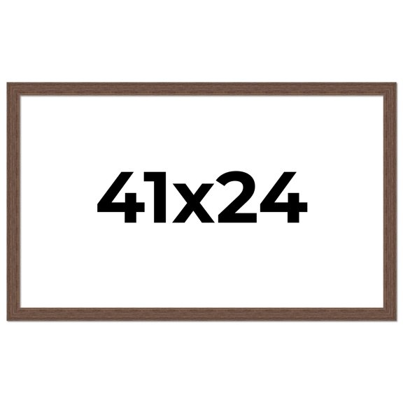 41x24 Frame Brown Distressed Barnwood Picture Frame | Rustic Farmhouse Photo Frame Includes UV