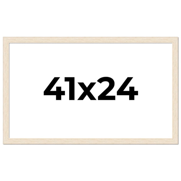 41x24 Frame White Barnwood Picture Frame - Modern Photo Frame Includes UV Acrylic Shatter Guard