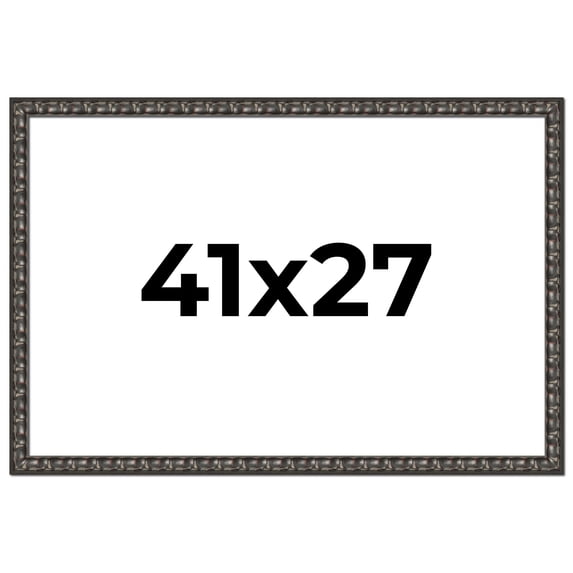 41x27 Frame Black-Brown Medieval Solid Wood Picture Frame | 1.5 Inch Moulding Width | Gotham