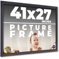 thumbnail image 1 of 41x27 Frame Black Passaggi Solid Wood Picture Frame Width 1.5 Inches | Interior Depth 0.5 Inches |, 1 of 8