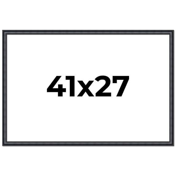 41x27 Frame Black Real Wood Picture Frame Width 1.25 inches | Interior Frame Depth 0.5 inches |