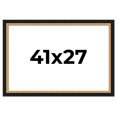 thumbnail image 1 of 41x27 Frame Gold Real Wood Picture Frame Width 2.25 Inches | Interior Frame Depth 0.5 Inches |, 1 of 8