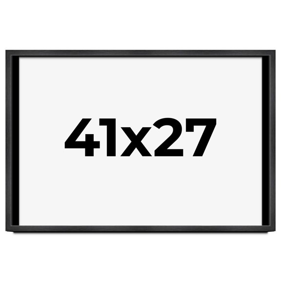 41x27 Shadow Box Frame Grey Charcoal Black | 0.875 Inches Deep | Wood Shadowbox Display Frame | UV