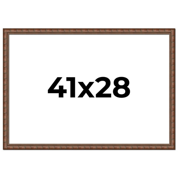 41x28 Dark Brown Bamboo Real Wood Picture Frame Width 1.5 inches | Interior Frame Depth 0.5 inches