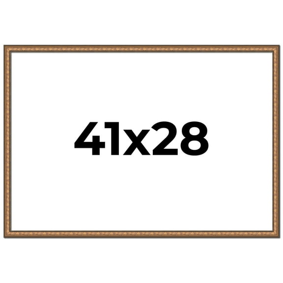 41x28 Frame Gold Real Wood Picture Frame Width 1.25 inches | Interior Frame Depth 0.5 inches |