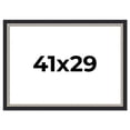 thumbnail image 1 of 41x29 Frame Black Real Wood Picture Frame Width 2.25 Inches | Interior Frame Depth 0.5 Inches |, 1 of 8