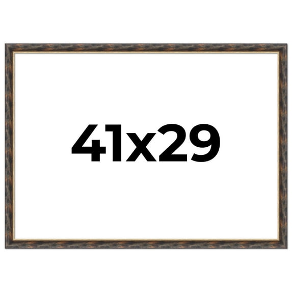 41x29 Frame Gold Real Wood Picture Frame Width 1.5 inches | Interior Frame Depth 0.5 inches |