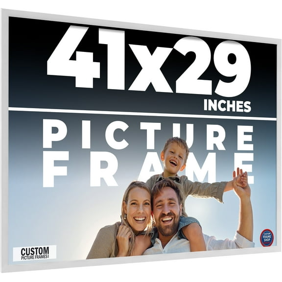 41x29 Frame White Real Wood Picture Frame Width 0.75 inches | Interior Frame Depth 0.5 inches |