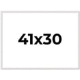 thumbnail image 1 of 41x30 Frame White Scuffed Rustic Solid Wood Picture Frame | 0.75 Inch Moulding Width| Includes UV, 1 of 8