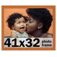 thumbnail image 1 of 41x32 Frame Honey Pecan Brown Picture Frame - Modern Photo Frame Includes UV Acrylic Shatter Guard, 1 of 8