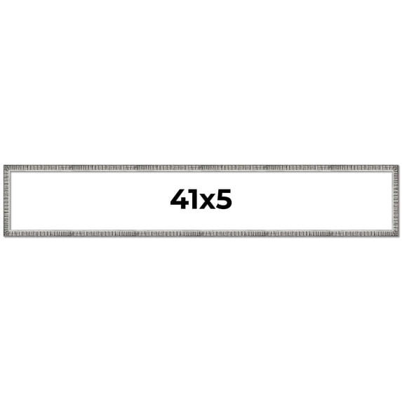 41x5 Frame Silver Picture Frame - Complete Modern Photo Frame Includes UV Acrylic Shatter Guard