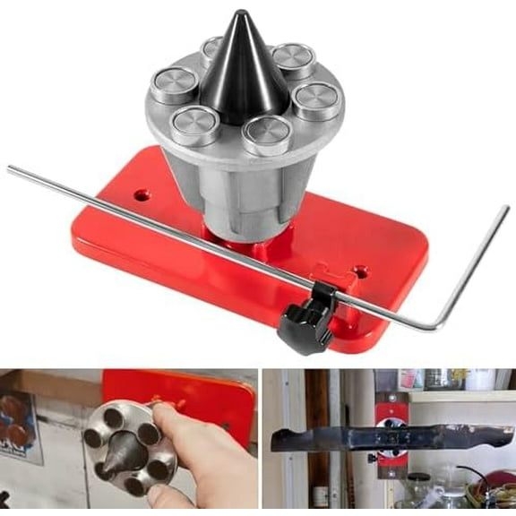 42-047 Blade Balancer, Magnetic Wall Mount Lawn Mower Blades Balancer, Compatible with Stihl/Troy/Husqvarna Lawn Mower Blades, Replace 42-047 339075B