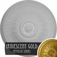 thumbnail image 1 of 42 1/2"OD x 4 5/8"P Springtime Ceiling Medallion (Fits Canopies up to 9 3/8"), Hand-Painted Iridescent Gold, 1 of 14