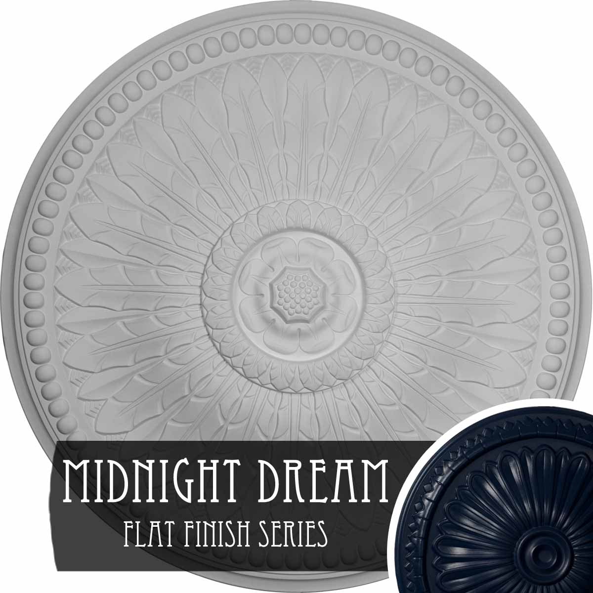 42 1/2"OD x 4 5/8"P Springtime Ceiling Medallion (Fits Canopies up to 9 3/8"), Hand-Painted Midnight Dream