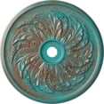 thumbnail image 1 of 42 1/8"OD x 1 7/8"P Sellek Ceiling Medallion (Fits Canopies up to 9"), Hand-Painted Copper Green Patina, 1 of 7