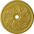thumbnail image 1 of 42 1/8"OD x 1 7/8"P Sellek Ceiling Medallion (Fits Canopies up to 9"), Hand-Painted Rich Gold, 1 of 7