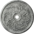 thumbnail image 1 of 42 1/8"OD x 1 7/8"P Sellek Ceiling Medallion (Fits Canopies up to 9"), Hand-Painted Ultra Pure White Crackle, 1 of 7