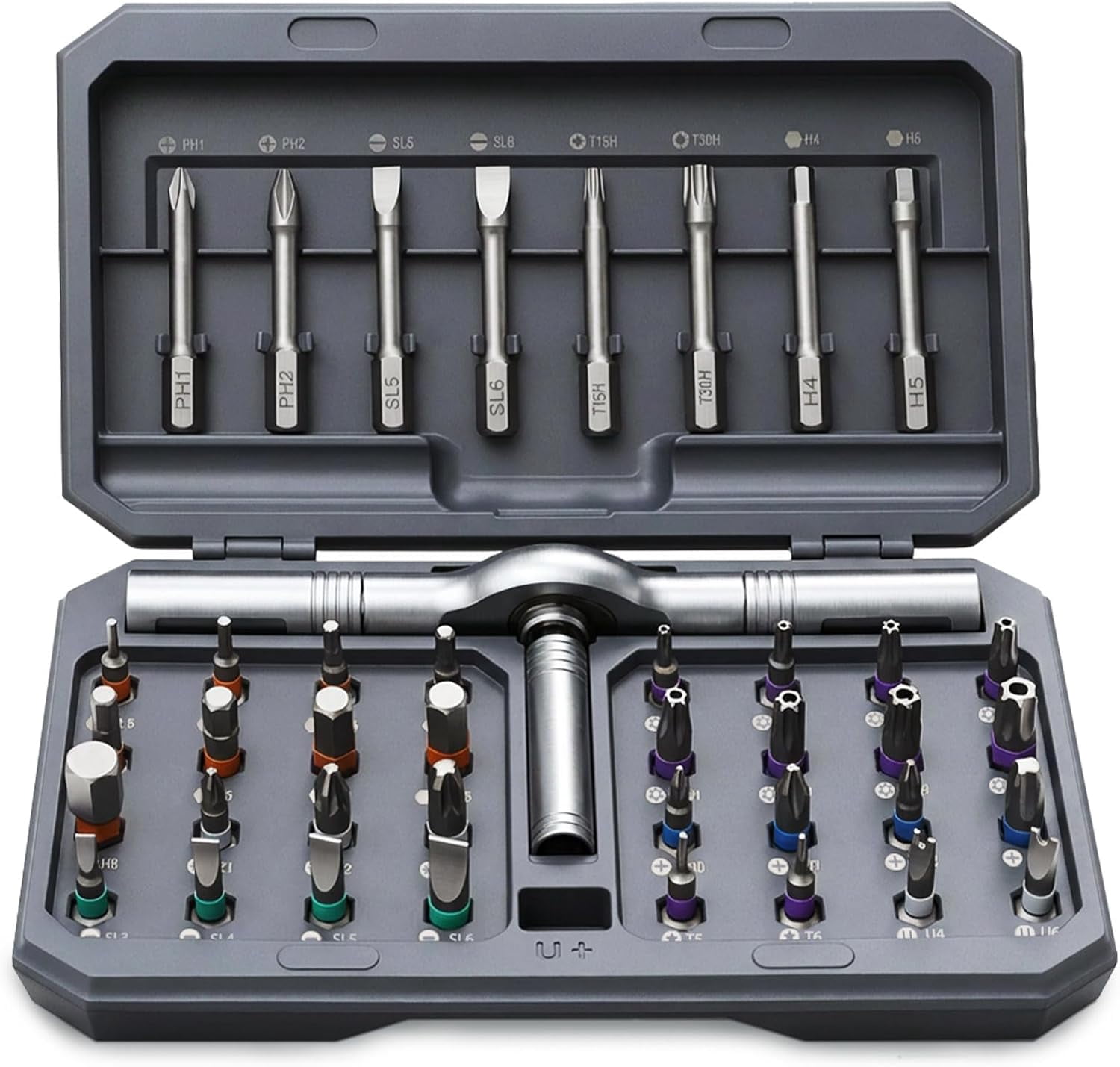 42 in 1 Magnetic Ratchet Screwdriver Set,Multi Bit Ratcheting Screw ...