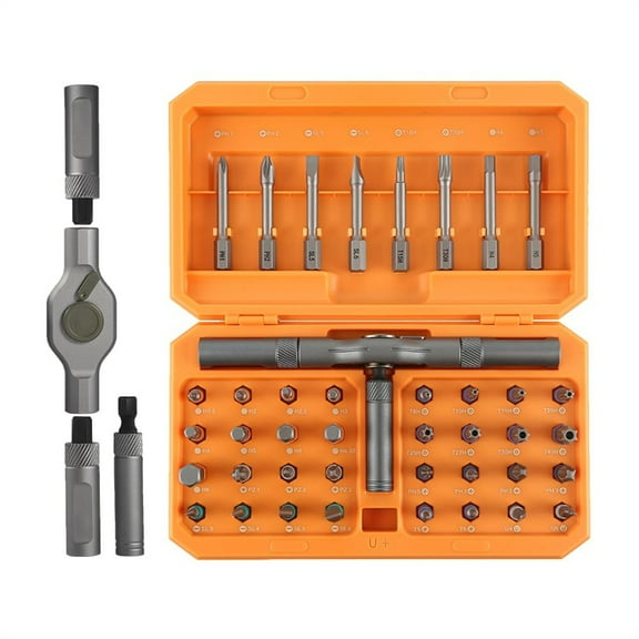 42 in 1 Magnetic Screwdriver, Screwdriver Set, Multi Bit Ratcheting Screwdriver Set with Storage Case Repair Multi Tool Set for Computer, Eyeglass, Bicycles, Watch and Ring Doorbell