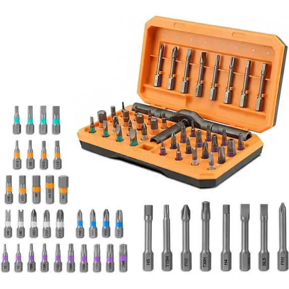 42 in 1 Magnetic Screwdriver Set, DIY Ratchet Screwdriver Set, Multi Bit Magnetic Drive with Ratchet Handle, Portable Compact Repair Tool Kit for Electronics, Computer, Bike Repairs, Furniture