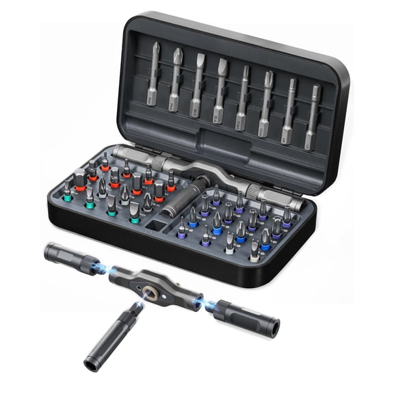 42 in 1 Magnetic Screwdriver Set, T-Handle Ratchet Screwdriver Kits with S2 Steel Bits, Precision Hand Tools for Electronics Repair, DIY Projects, Home Maintenance - Ideal Gift for Men & Women