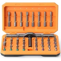42 in 1 Ratchet Screwdriver Set, Magnetic Screwdriver Set, DIY Multi Bit Magnetic Drive Set with Detachable Ratchet Handle, Portable Compact Repair Tool Kit for Furniture Computer Bicycle, Orange