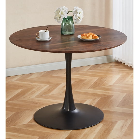 42.1 in Mid-century Tulip End Table,Kitchen Dining Room Table with Round MDF Top