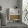thumbnail image 1 of 42.2" Bar Cabinet With Three , Shelves & Top Prep Area - White Greenery Versatile 42" Surface Original, 1 of 5