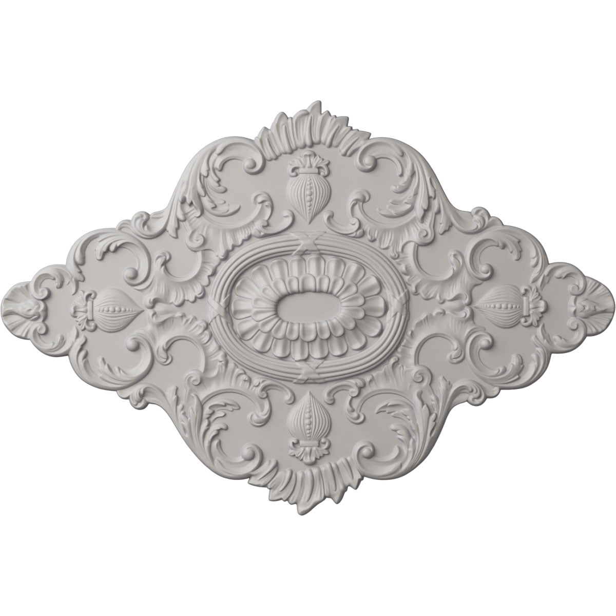 Ultra Pure White Hand-Painted Urethane Ceiling Medallion