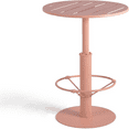 42" Tall Modern Industrial Bar Table23.6" Dia Round Metal Top Bar