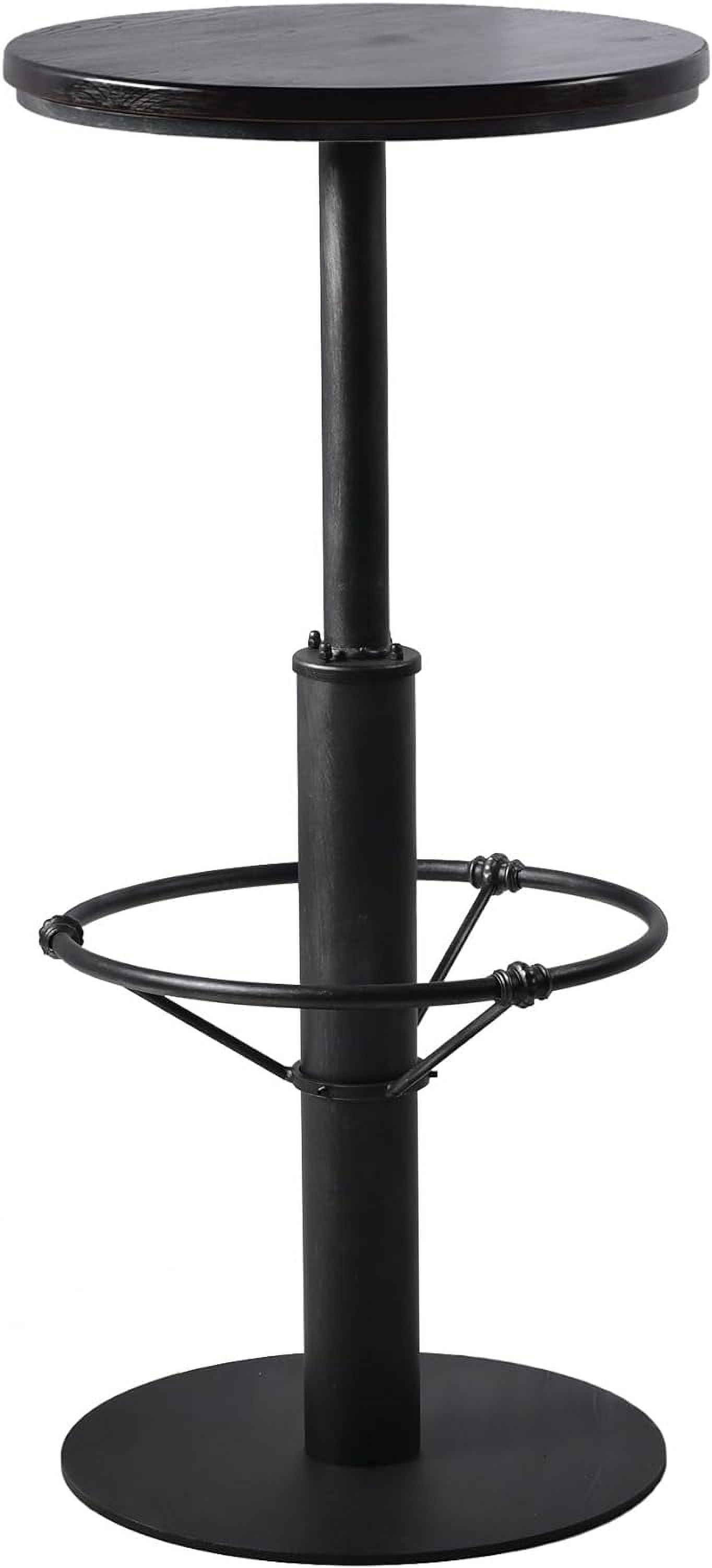 42" Tall Modern Industrial Bar Table23.6" Dia Round Metal Top Bar