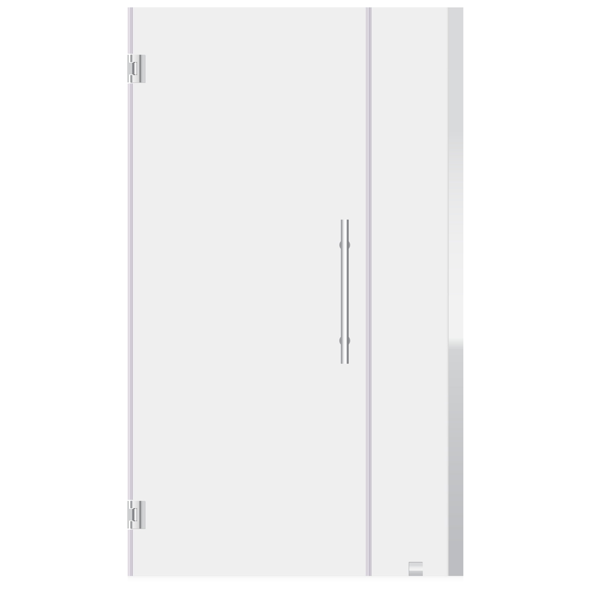 Ultra-E Frameless Clear Glass Swing-Out Shower Door with Chrome Finish