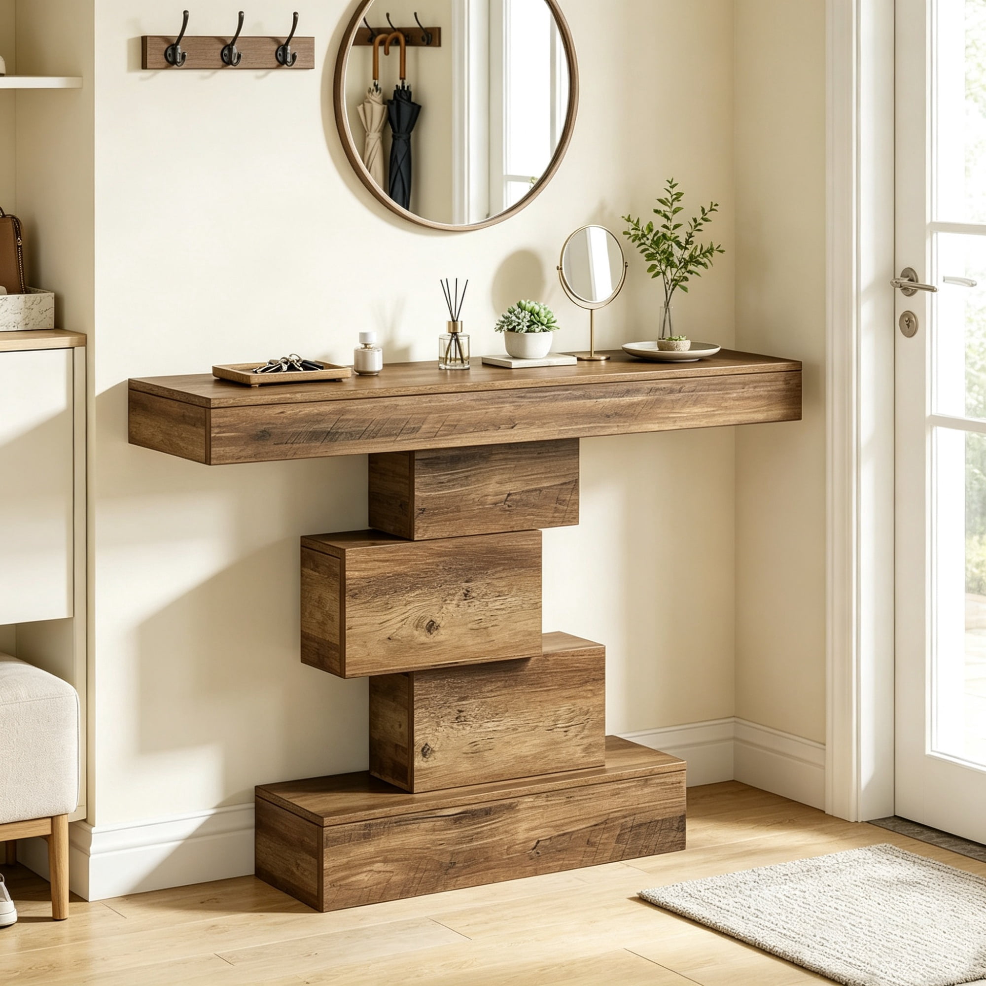 42.5 Inch Industrial Farmhouse Console Table