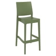 thumbnail image 1 of Luxury Commercial Living 42.5" Olive Green Solid Patio Bar Stool, 1 of 6