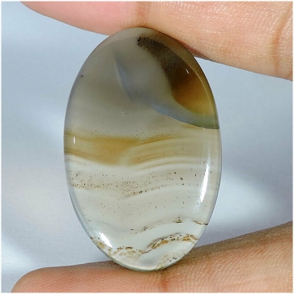 42.50Cts Top Grade Natural Montana Agate Oval Cabochon Loose Gemstone
