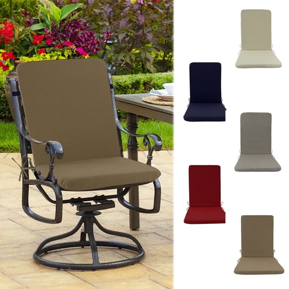 42.5x17.7 Inch Outdoor Chair Cushion, Waterproof Patio Seat Cushion with Fade-Resistant Cover, One Piece Chair Cushion Deep Seat Garden Sofa Cushion for Indoor Outdoor Use (1PC)