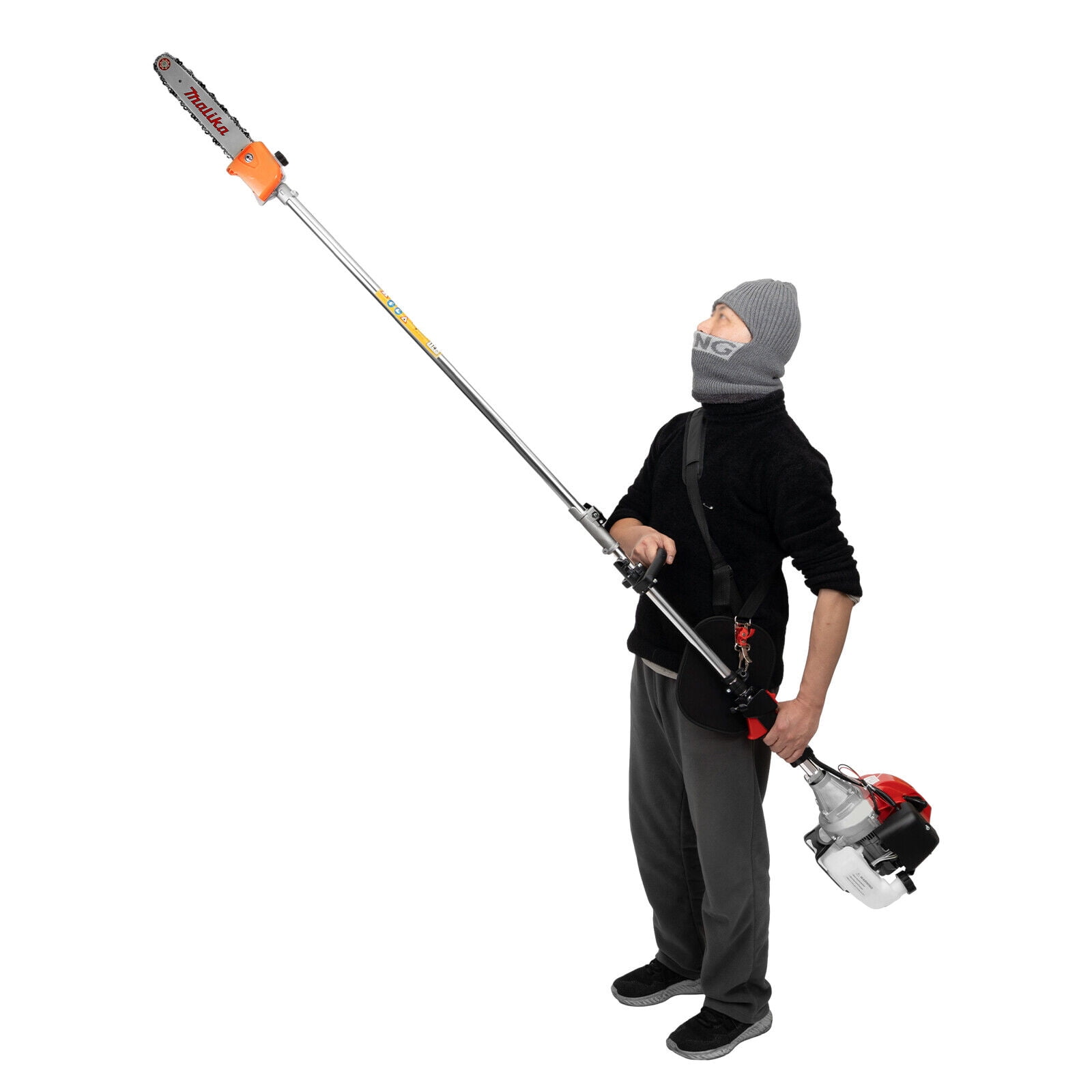 42.7CC 12 inch 2 Stroke Gas Powered Pole Saw Split Shaft Chainsaw