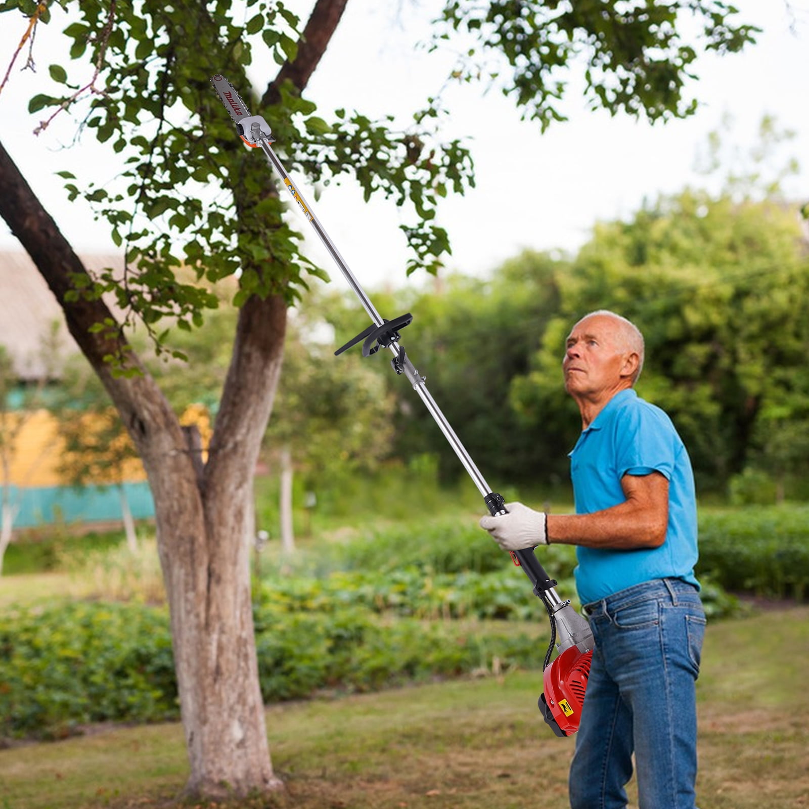 42.7CC 2Stroke Head Garden Pole Saw High Reach Pole Pruner Tree Trimmer