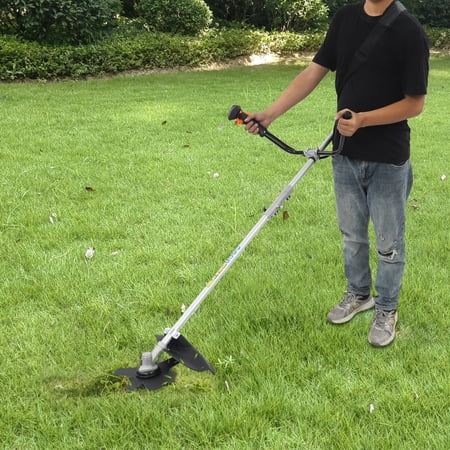 42.7CC Gas Weed Wacker, 2-Cycle Gas Powered String Trimmer with 3 Trimming Heads, Safety Guard and Shoulder Strap, for Lawn Garden