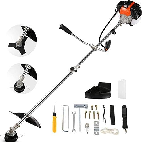 42.7cc Weed Eater Gas Powered 2-in-1 Cordless Grass Trimmer/Edger, 2-Cycle Gas String Trimmer with 2 Detachable Head for Trimming Grass/Weed$$Garden & Patio