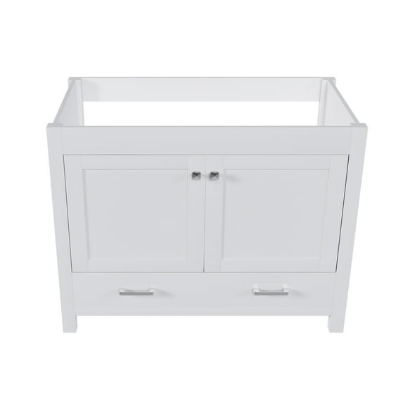 42'' Bathroom Vanity without sink ,Multi-functional Bathroom Cabinet with Doors and Drawer, Solid Frame and MDF Board (Only Base)