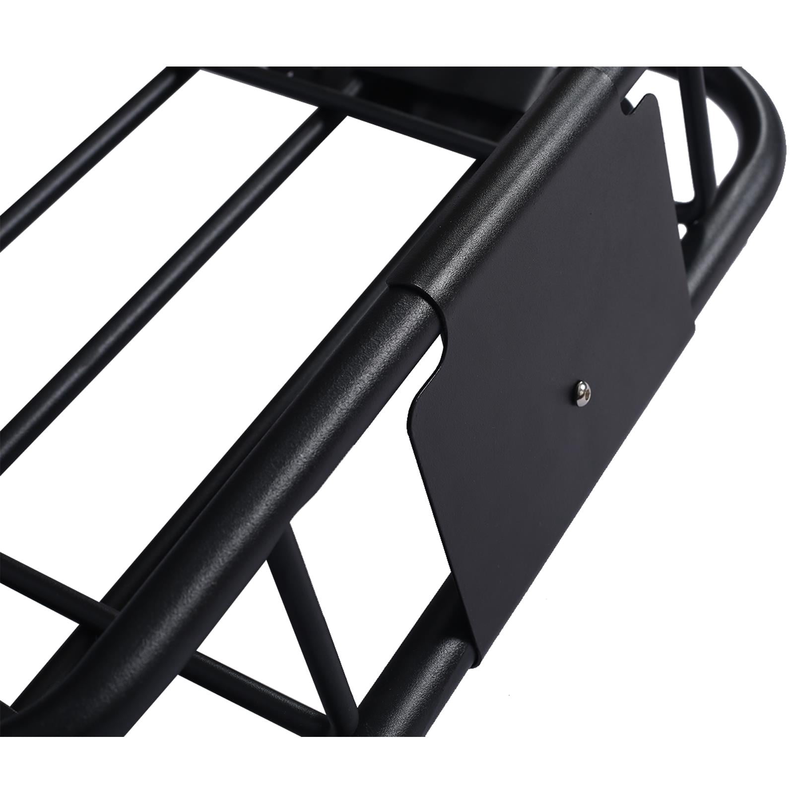 42 Black Steel Rooftop Cargo Carrier Basket - Durable Top Mount 