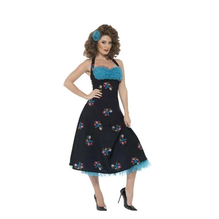 Grease Cha Digregorio Costume Adult Black Dress Grease Cha Digregorio Costume Adult Black Dress
