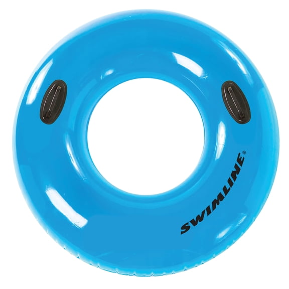 Swim Central 42" Blue Water Sports Inflatable Swimming Pool Inner Tube Ring Float
