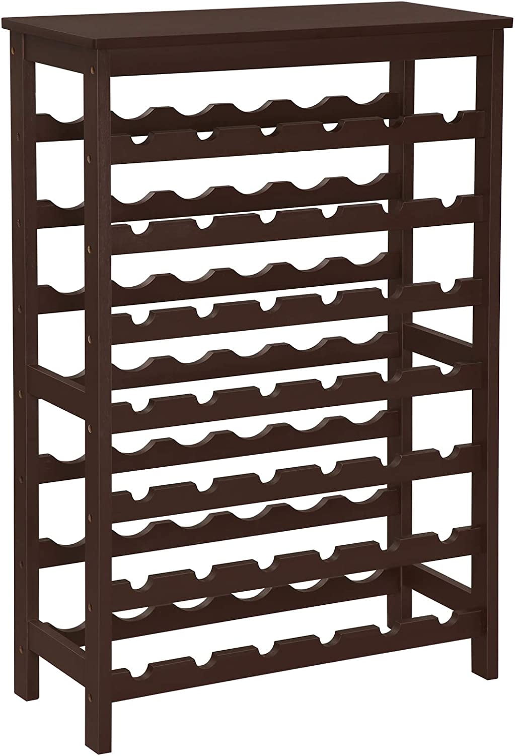42Bottle Wine Rack Free Standing Floor, 7Tier Display Wine Storage
