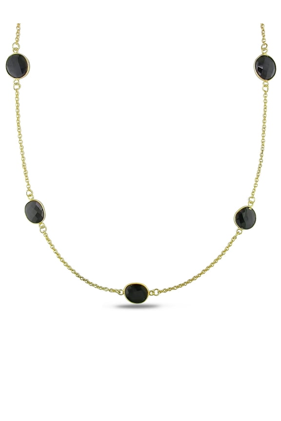 Women's Onyx 14k Yellow Gold Plated Necklace